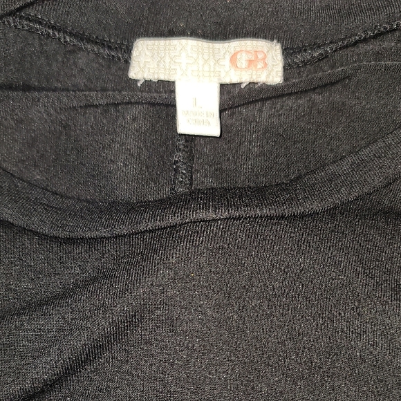 Elegant Black Midi Side Knot  Dress Sz: L - Picture 8 of 8